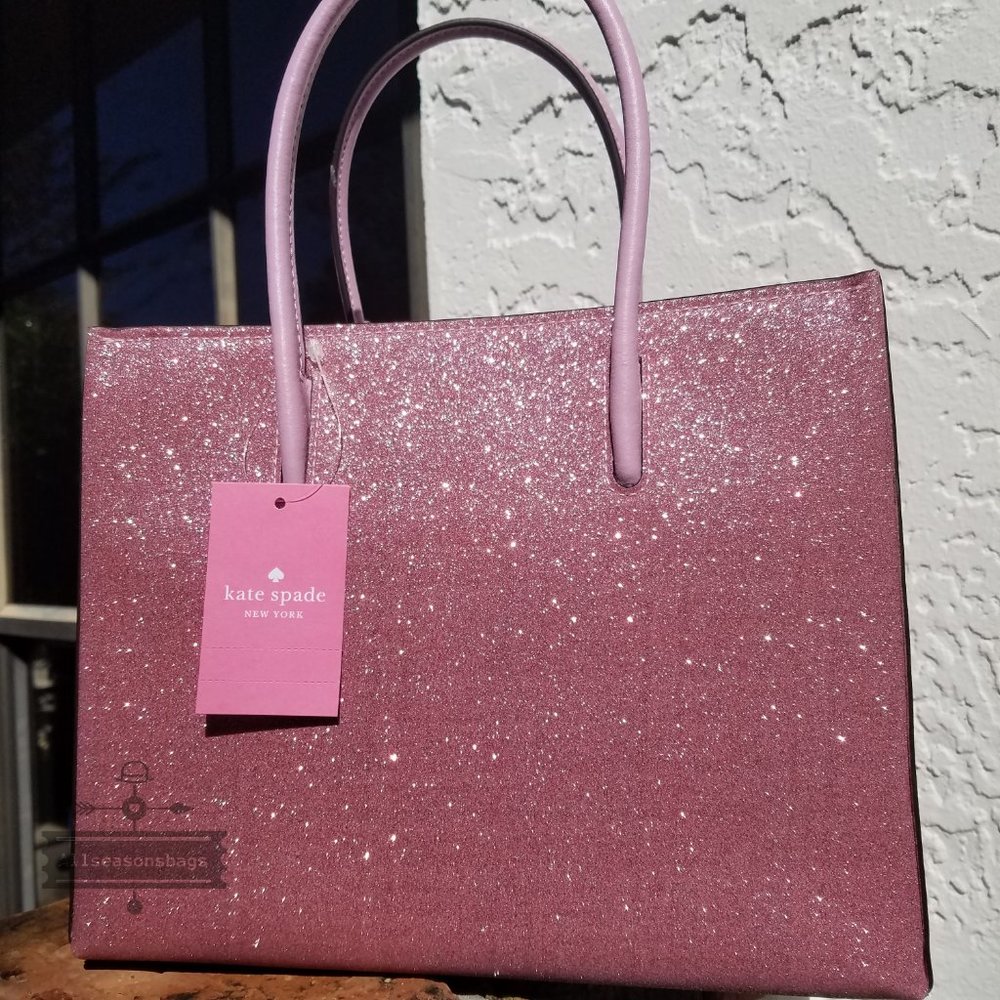 Kate Spade Trista Glitter Satchel Lola Wallet Pink - Picture 4 of 11